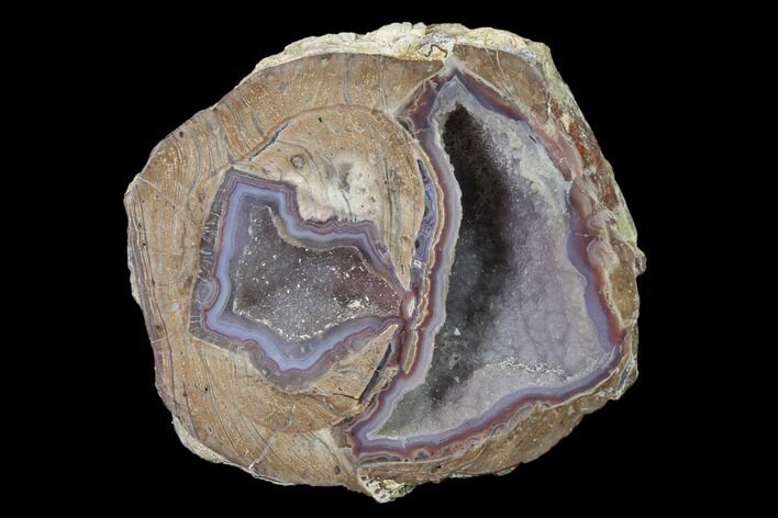 Crystal Filled Dugway Geode (Polished Half) - Utah #141307